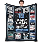 Dfaqehk 13 Year Old Boy Birthday Gifts Throw Blanket 60 x 50 Inch
