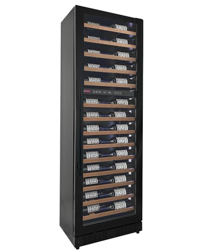 Allavino 67 Bottle 71" Tall Dual Zone Right Hinge Black Shallow Wine Refrigerator VSW6771D-2BR-WD