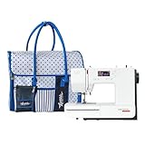 Bernette B37 Computerized Sewing Machine with 50 Stitches, LCD Display, 7mm Stitch Width Includes TopStitch Carrying Tote Bag