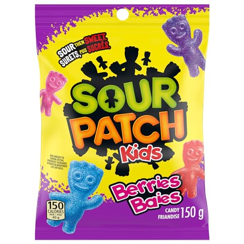 Sour Patch Kids Sour Berries Candy, Gummy Candy, Sour Candy, 154 g