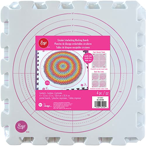 Boye Interlocking Blocking Boards, 12" x 12", 4pcs