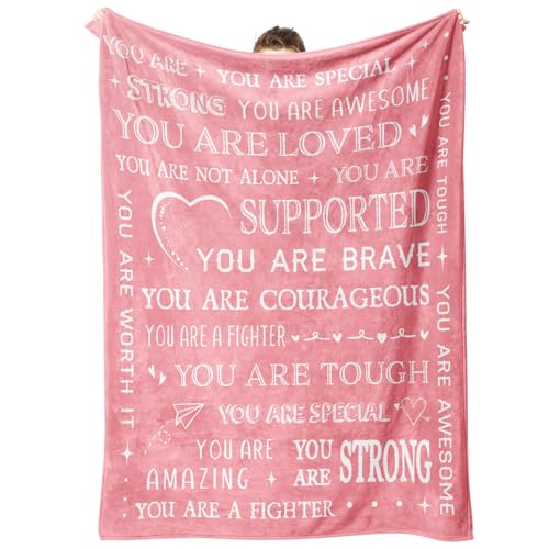 SteadStyle Get Well Soon Gifts for Women - Inspirational Gifts Blanket, Feel Better After Surgery Gifts for Sick Women, Thinking of You Gifts for Friend Sister Coworker, Sympathy Gifts for Her Him