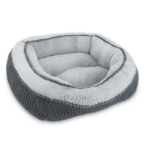 SIWA MARY Dog Beds for Small Medium Large Dogs & Cats. Washable Pet Bed, Orthopedic Dog Sofa Bed, Luxury Wide Side Fancy Design, Soft Calming Sleeping Warming Puppy Bed, Anti-Slip Bottom…