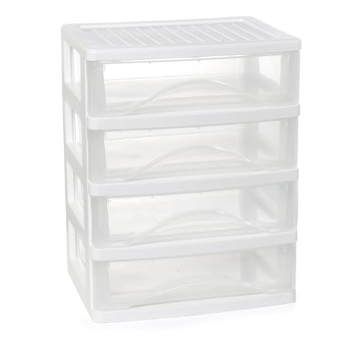 Gonice 2 Layers Drawer Unit Stackable Makeup Organizer Plastic Storage Small Supplies Organizer, Desktop Organizer for Home, Office…