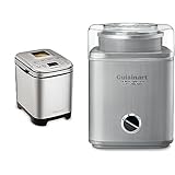 Cuisinart Bread Maker Machine, Compact and Automatic, Customizable Settings, Up to 2lb Loaves, CBK-110P1, Silver & Ice Cream Maker by Cuisinart, Ice Cream and Frozen Yogurt Machine, 2-Qt. Double