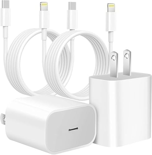 Orrkila I.Phone Charger【MFi Certified】 Fast Charger [2-Pack] 20W PD Charger with 6.6 FT Cable, Compatible with Phone 14/13/12/11/Xr/X, Pro, Pro Max/iPad and Pods