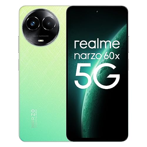 Book Cover realme narzo 60X 5G（Stellar Green,6GB,128GB Storage ） Up to 2TB External Memory | 50 MP AI Primary Camera | Segments only 33W Supervooc Charge