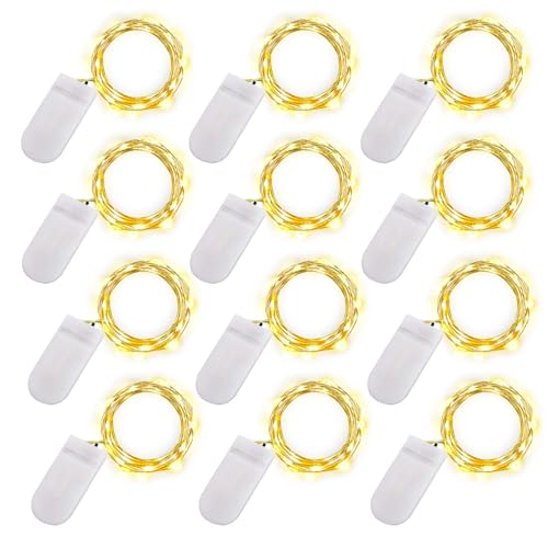 Ostwiki Fairy String Lights Battery Operated, 20 LED 3ft Starry Bottle Light, Twinkle Craft Sets Firefly Lighting for Table Party Wedding Indoor Jar Christmas Garden Decoration