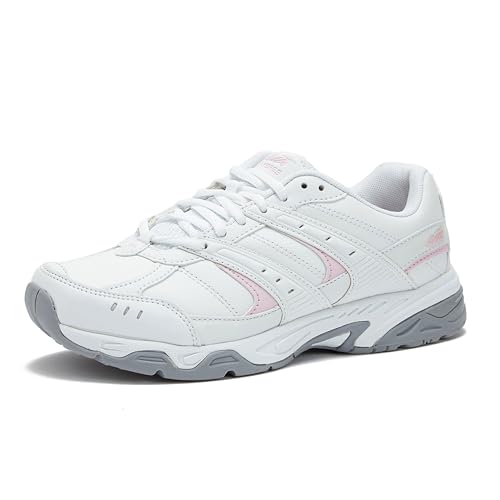 Avia Verge Womens Sneakers - Tennis, Court, Cross Training, or Pickleball Shoes for Women, Classic Black or Walking White Sneakers with Arch Support, Wide Width or Medium