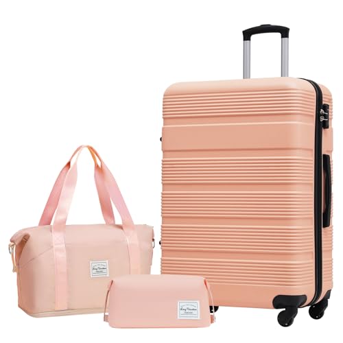 LONG VACATION Luggage Set Lightweight Carry on Suitcase ABS Hardshell Luggage TSA Lock Spinner Wheels