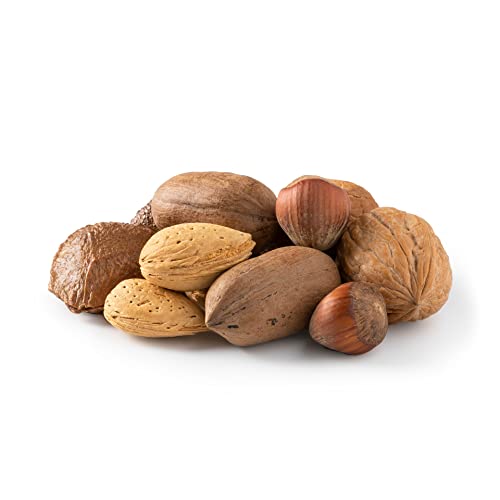 NUTS U.S. – Mixed Nuts In Shell (Almonds, Walnuts, Hazelnuts, Pecans, Brazil Nuts) | No Added Colors and No Artificial Flavors | Fresh Buttery Taste and Raw