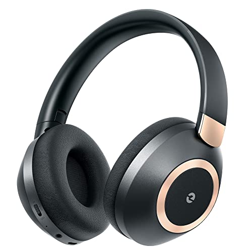 Active Noise Cancelling Headphones, 100H Playtime Headphones Bluetooth Wireless, Bluetooth Headphone Over Ear with Built-in Mic, Wireless Headphone for Travel, Home, Office, Call, Music, Meeting