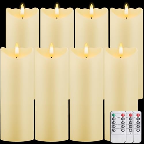 Oleitodh Flameless Candles with Remote, Flickering Real Wax LED Battery Candles