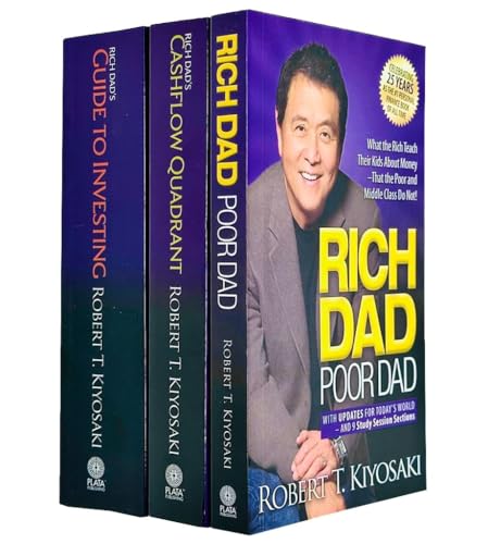 Robert Kiyosaki Rich Dad Poor Dad 3 Books Collection Set [Rich Dad Poor Dad, Rich Dad's Cashflow Quadrant & Rich Dad's Guide to Investing].