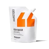 Hairstory New Wash Original Refill, Cleansing Cream for All Hair Types, Detergent Free Shampoo & Conditioner Alternative, Promotes Scalp Health, 20oz