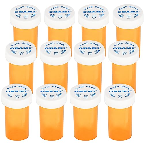 Plastic Medicine Pill Bottles with Child Resistant Caps - Push Down and Turn - Prescription Vial, Medicine Container, Pill Cases Dispenser Organizers