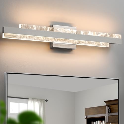 HAHZT Modern Bathroom Vanity Light: 27 inch 28W Dimmable LED Bath Bar Light Fixtures Over Mirror - Wall Sconce Picture Lights for Paintings Living Room Hallway 3000k