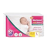 Morisons* babydreams THE CHOICE of SMART MUMS Baby Supersoft Diaper Pants Large - L (62 Pieces), 1741 grams