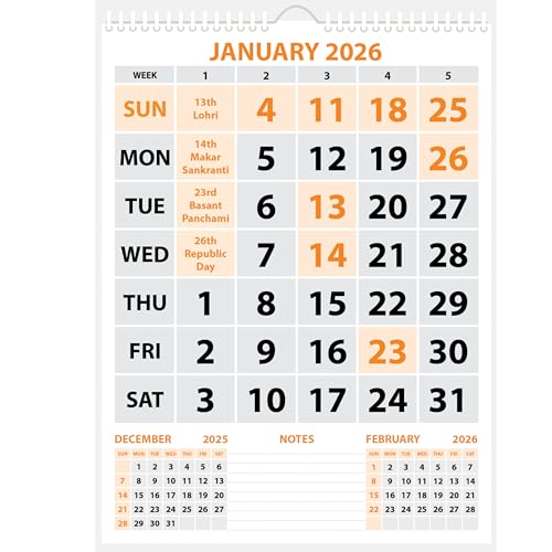 LAURET BLANC 2024 Wall Calendar -14" X 20" for Home & Office, (B)