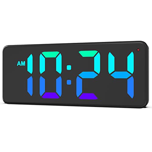 XUANZIT Digital Wall Clock with Dynamic RGB Display