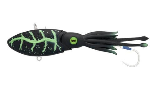 Nomad Design Original Squidtrex Patented Vibrating Fishing Lure - Scent Added TPE Soft Plastic Lure for Saltwater with Strong BKK Assist Hooks, Fishing Bait That Catches Many Species