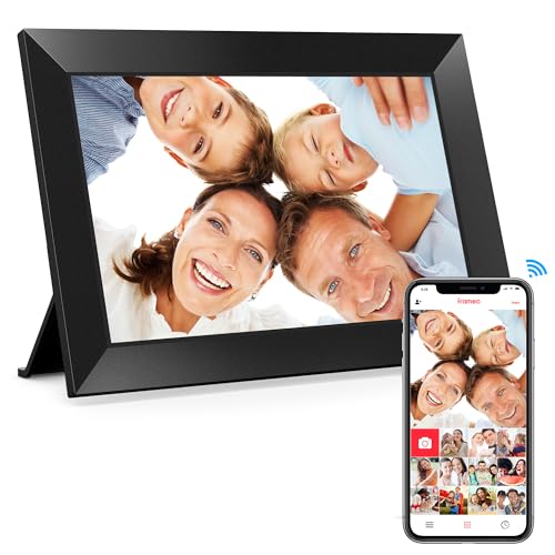 Frameo 10.1 Inch WiFi Digital Picture Frame, 1280x800 HD IPS Touch Screen Photo Frame Electronic, 32GB Memory, Auto-Rotate, Wall Mountable, Share Photos/Videos via Frameo App from Anywhere