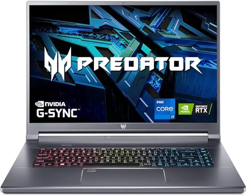 acer Predator Triton 500 SE Gaming Creator Laptop,16" WQXGA 240Hz G-SYNC, Intel i7-12700H, GeForce RTX 3070Ti, 16GB LPDDR5, 1TB Gen 4x4 SSD, Killer Wi-Fi 6E, Fingerprint Reader, Backlit Keyboard, MP
