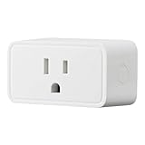 Amazon Basics Smart Plug with Timer Function, Voice Control, WiFi 2.4 GHz, APP Control, Schedule, Works with Alexa Only, No Hub Required, White