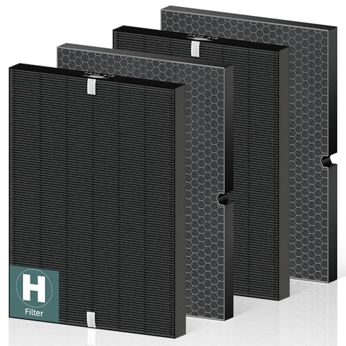 116130 Replacement Filter H for Winix 5500-2 5510 AM80 Plasmawave Air Purifier, True HEPA Filter and Activated Carbon Filter Combo Pack