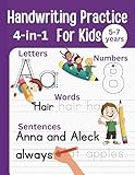 1st Grade Writing Practice | Handwriting Workbook | Reading And Writing Activities For Kids 5-7 | Letters, Numbers, Words and Sentences