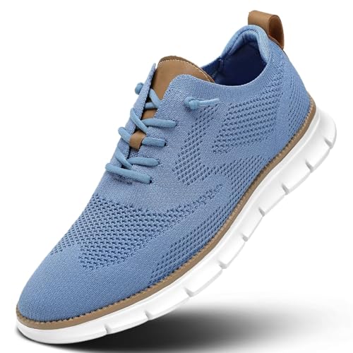 Men's Oxfords Business Shoes Fashion Mesh Casual Dress Walking Sneakers Comfortable Lightweight Soft Sole
