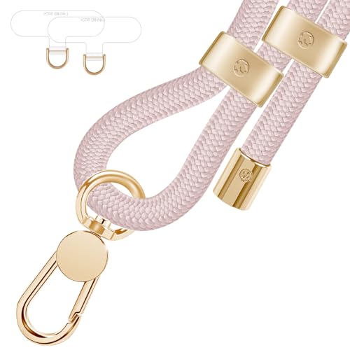UKON Cell Phone Lanyard,Crossbody Lanyard and Wrist Strap Premium Metal Buckle Phone Charms with 2 X Phone Patch