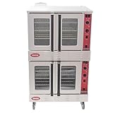 Kratos Commercial Electric Convection Oven, Full Size Double Stack Mobile Stainless Steel Electric Oven for Restaurants, 3 Phase, 208V (29Y-062)