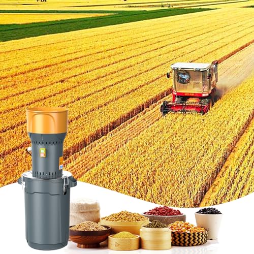 Eachbid 25L Grain Mill Grinder, 1300W Electric Grain Grinder Mill, Detachable 6.6 Gal Bucket & Hopper, with 5 Grinder Sieves+1Wrench, Feed Mill Dry Cereals, Corn Grinder, Wheat Grinder, Molino de Maiz