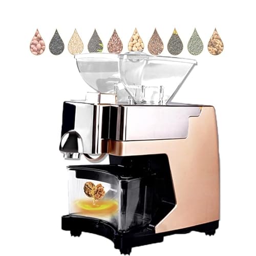 Oil Press Household, Automatic Oil Extractor Hot Cold Pressed Oil, LCD Touch Panel, 304 Organic Oil Maker, 110v-240v Small Household Appliances
