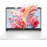 HP 14-inch HD Thin & Light Laptop, Intel Celeron Quad-Core Processor, Long Battery Life, Webcam, Bluetooth, Wi-Fi, P500 SSD, White, Win 11 + 1 Year Microsoft 365 (8GB RAM | 320GB Storage),(Essential)