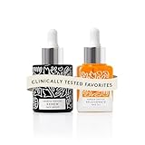 Naked & Thriving The Night Set | Renew Resurfacing Night Serum (30 mL) + Rejuvenate Restorative Face Oil (35 mL) with Hyaluronic Acid, Argan & Sea Buckthorn Oils and Fruit AHAs (Set of 2)
