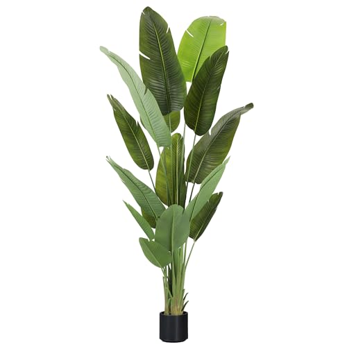 ProDeco Artificial Trees Silk Bird of Paradise Potted Plants Faux Fake Tree for Home Living Room Office Decor Indoor Outdoor…