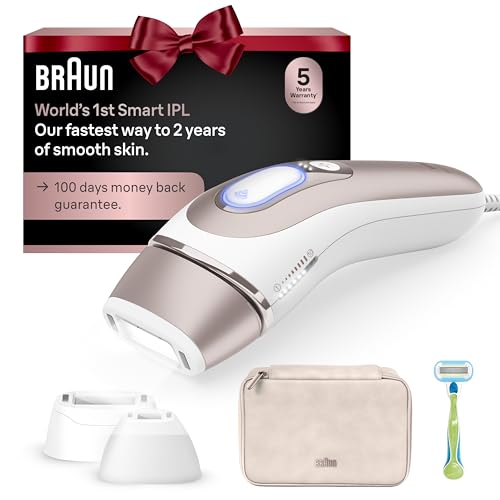 Braun Smart IPL, Skin i·Expert Pro 7, VOGUE's Best Hair Removal Device, IPL Hair Removal for Women and Men, Permanent Laser Hair Reduction At-Home, World's 1st Smart App, 3 Heads, IPL7243
