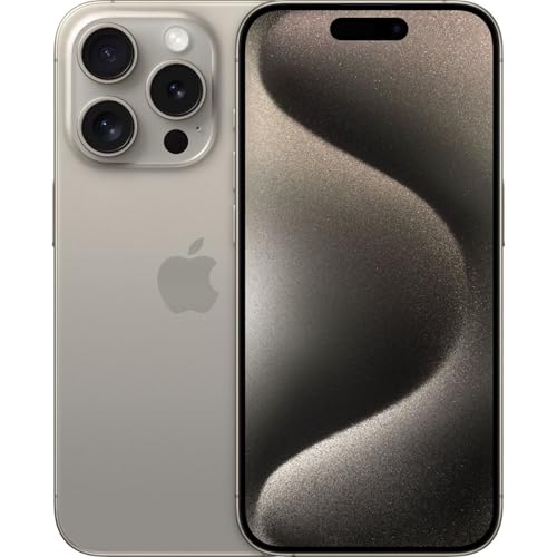 Apple iPhone 15 Pro, 512GB, Natural Titanium - GSM Carriers (Renewed)
