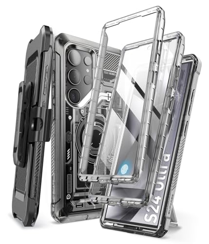 SUPCASE Unicorn Beetle Pro Case for Samsung Galaxy S24 Ultra with Stand, [2 Front Frames] 360° Full Body Shockproof Case with Belt Clip and Kickstand with Screen Protector for S24 Ultra