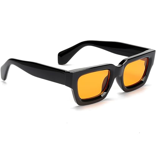 GFUIARA Trendy Square Sunglasses for Men Women Fashion Thick Rectangle Sun Glasses UV Protection Shades Designer Style