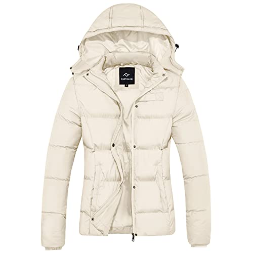 FARVALUE Women's Winter Coat Thicken Puffer Jacket Warm Bubble Coat with Removable Hood