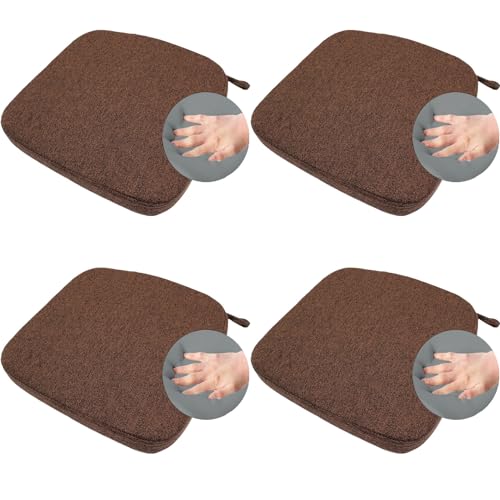 ZYHOONE Chair Cushions with Ties for Dining Chairs - Thick and Comfortable Non Slip Kitchen Seat Pad for Dining Room with Machine Washable Cover [15 X 15 X 2 Inches]
