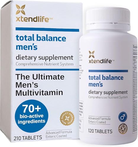 Xtendlife Total Balance Menâ€™s Multivitamin for Immune, Heart, Digestive & Cellular Health - Daily Support - 70+ Nutrients & Minerals - 30 Day Supply