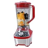 Kenmore Countertop Blender – Electric Mixer for Smoothies, Ice Crush & Pulse Function, Heavy Duty Tritan plastic Pitcher Mixer With 6 Speed, Kitchen Appliance, Dishwasher-Safe Jar, Red