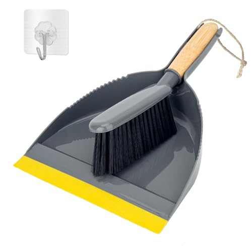 Outdoor Broom for Floor Cleaning with 58" Long Handle, Heavy-Duty Commercial Brooms for Sweeping Indoor Outdoor Courtyard Restaurant Garage Patio Decks Mall Market Kitchen Office Lobby Shop