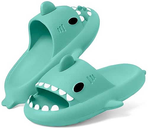 KVbabby Kids Shark Slides Boys Girls Toddlers Cloud Shower Slippers Cute Cartoon Open Toe Sandals Cushioned Thick Sole Beach Pool Shoes