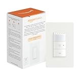 Amazon Basics Smart Motion Sensor Dimmer Switch, 3-Way, Works with Alexa Only, 2.4 GHz Wi-Fi, No Hub Required, Voice Control, White