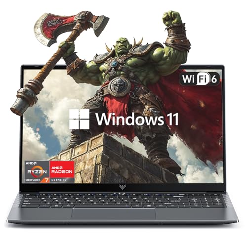 ACEMAGIC Laptop Computer AMD Ryzen 7 5700U Laptop 16.1-inch IPS 16GB DDR4 (2 * 8GB, Dual Channel) 512GB M.2 2280 NVMe SSD Windows Laptop Office Laptops WIFI6 HDMI Type-C USB3.2